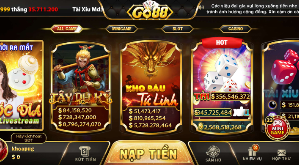 Casino Go88 đang ngày càng phát triển bởi chỉ cần một thiết bị thông minh là người chơi có thể tham gia đặt cược mọi lúc mọi nơi